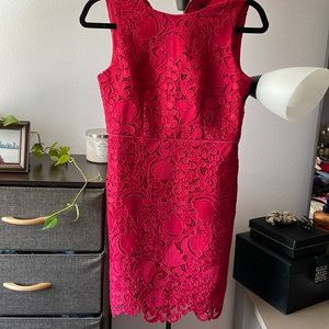 Ann Taylor Red Lace Dress (NWT), Size 2P
